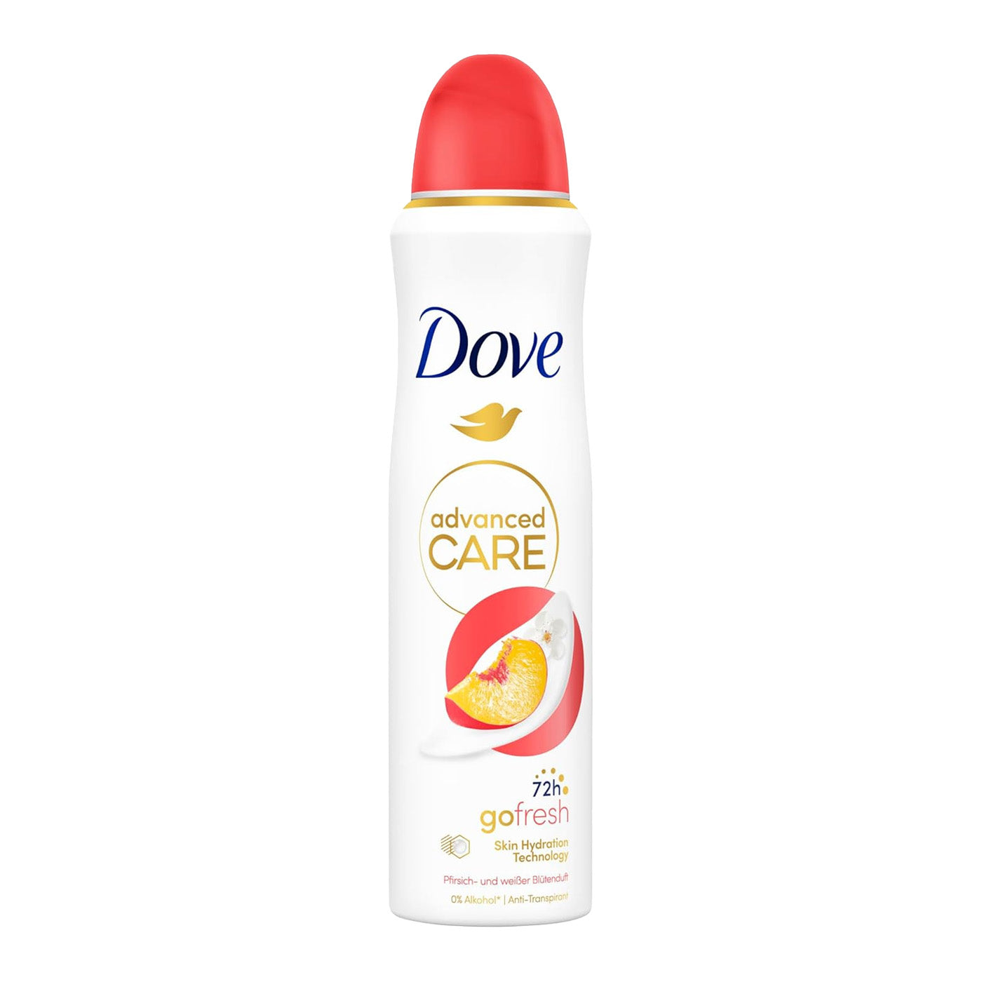 Dove - Spray antitranspirante de pêssego e flor branca